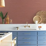 York Wallcoverings Grass Roots Red Orange Wallpaper - SKU ND3034N