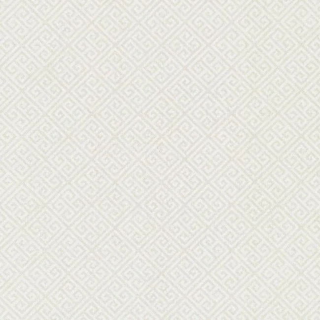 York Wallcoverings Grecian Geometric Pearl & White Wallpaper - SKU BW3991