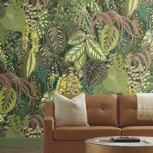 York Wallcoverings Greenery Jade Wall Mural - SKU GO8331M