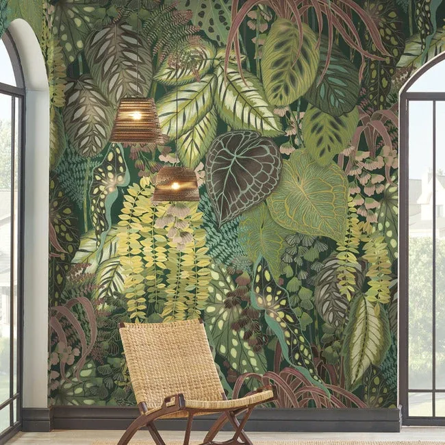 York Wallcoverings Greenery Jade Wall Mural - SKU GO8331M
