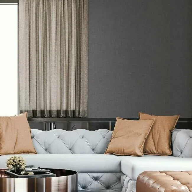 York Wallcoverings Gunny Sack Texture Grey Wallpaper - SKU 5557