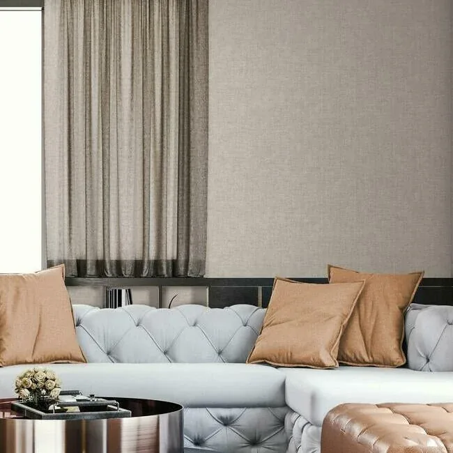York Wallcoverings Gunny Sack Texture Taupe Wallpaper - SKU 5553