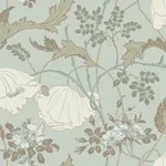 York Wallcoverings Gwendolyn Blue & Suede Wallpaper - SKU MF4755