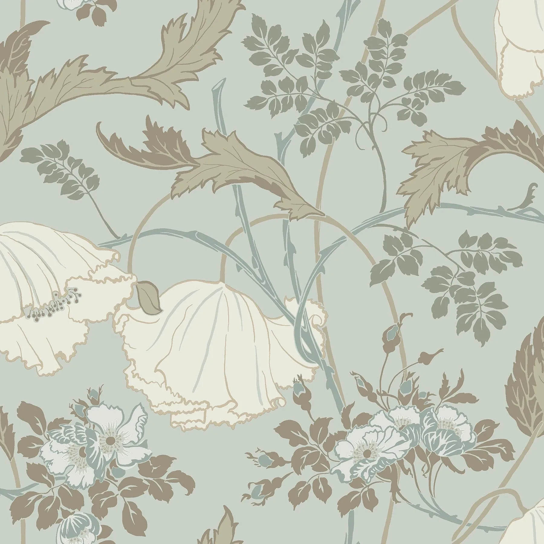 MF4755 | Gwendolyn Blue & Suede Wallpaper