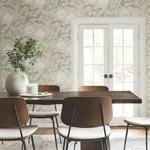 York Wallcoverings Gwendolyn Ivory & Grey Wallpaper - SKU MF4753