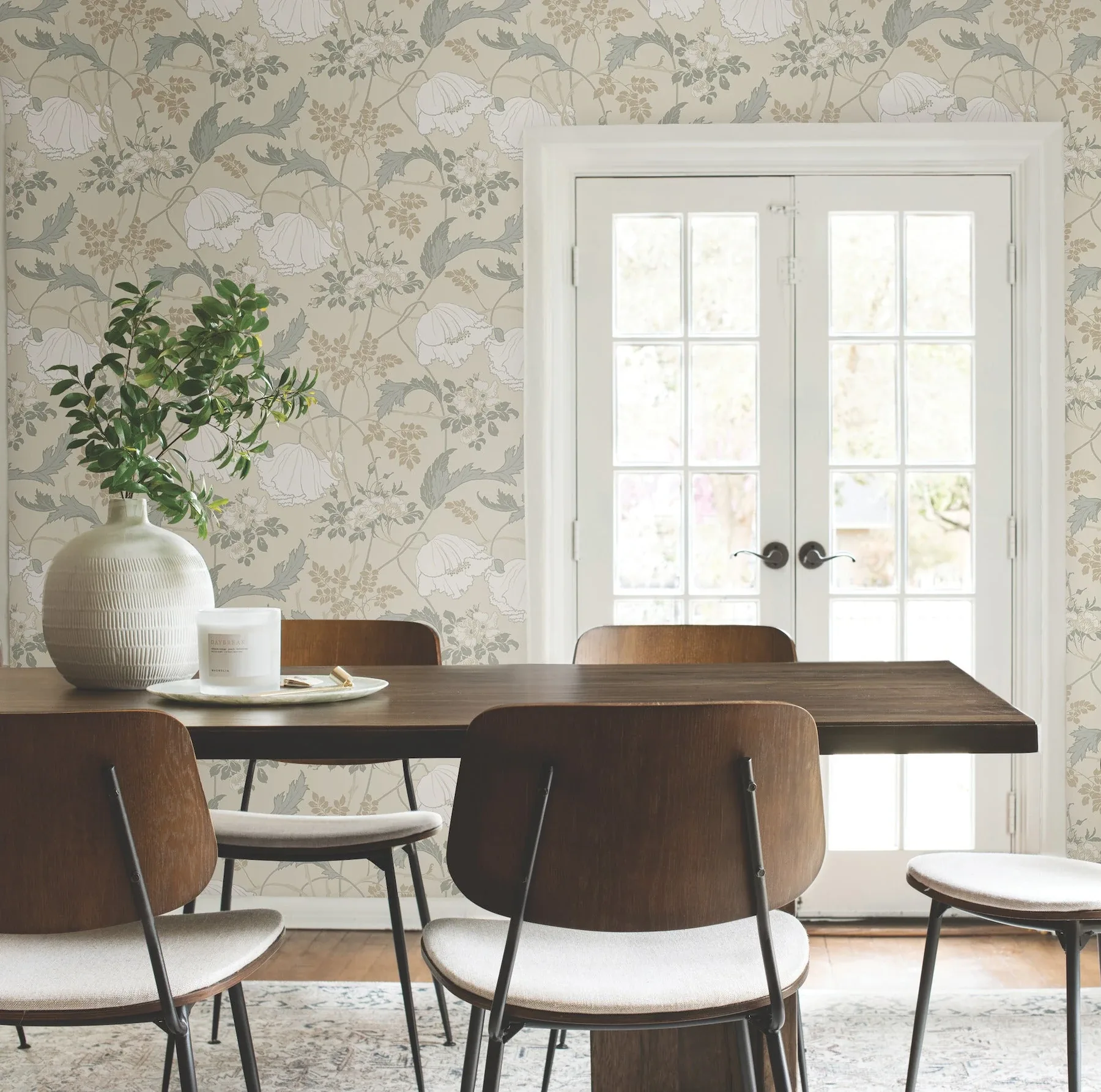 York Wallcoverings Gwendolyn Ivory & Grey Wallpaper - SKU MF4753
