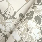 York Wallcoverings Gwendolyn Ivory & Grey Wallpaper - SKU MF4753