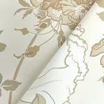 York Wallcoverings Gwendolyn Neutral & Coral Wallpaper - SKU MF4752
