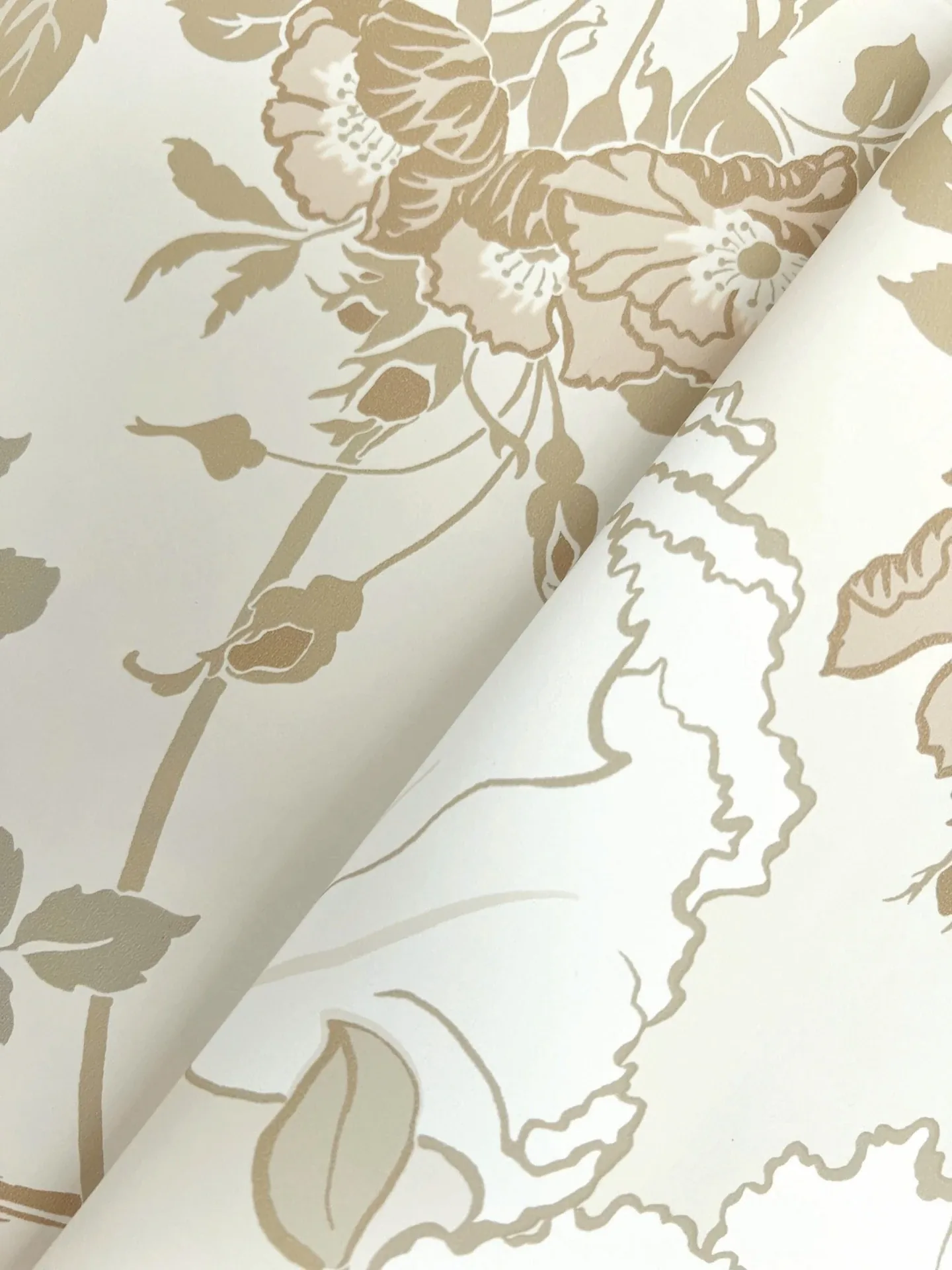 York Wallcoverings Gwendolyn Neutral & Coral Wallpaper - SKU MF4752