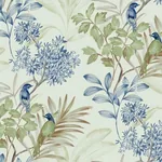 York Wallcoverings Handpainted Songbird Green & Blue Wallpaper - SKU TL1928