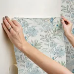 York Wallcoverings Handpainted Songbird Turquiose Peel & Stick Wallpaper - SKU PSW1517RL