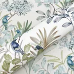 York Wallcoverings Handpainted Songbird Turquiose Peel & Stick Wallpaper - SKU PSW1517RL