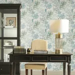 York Wallcoverings Handpainted Songbird Turquiose Wallpaper - SKU TL1926