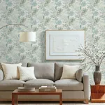 York Wallcoverings Handpainted Songbird Turquiose Wallpaper - SKU TL1926