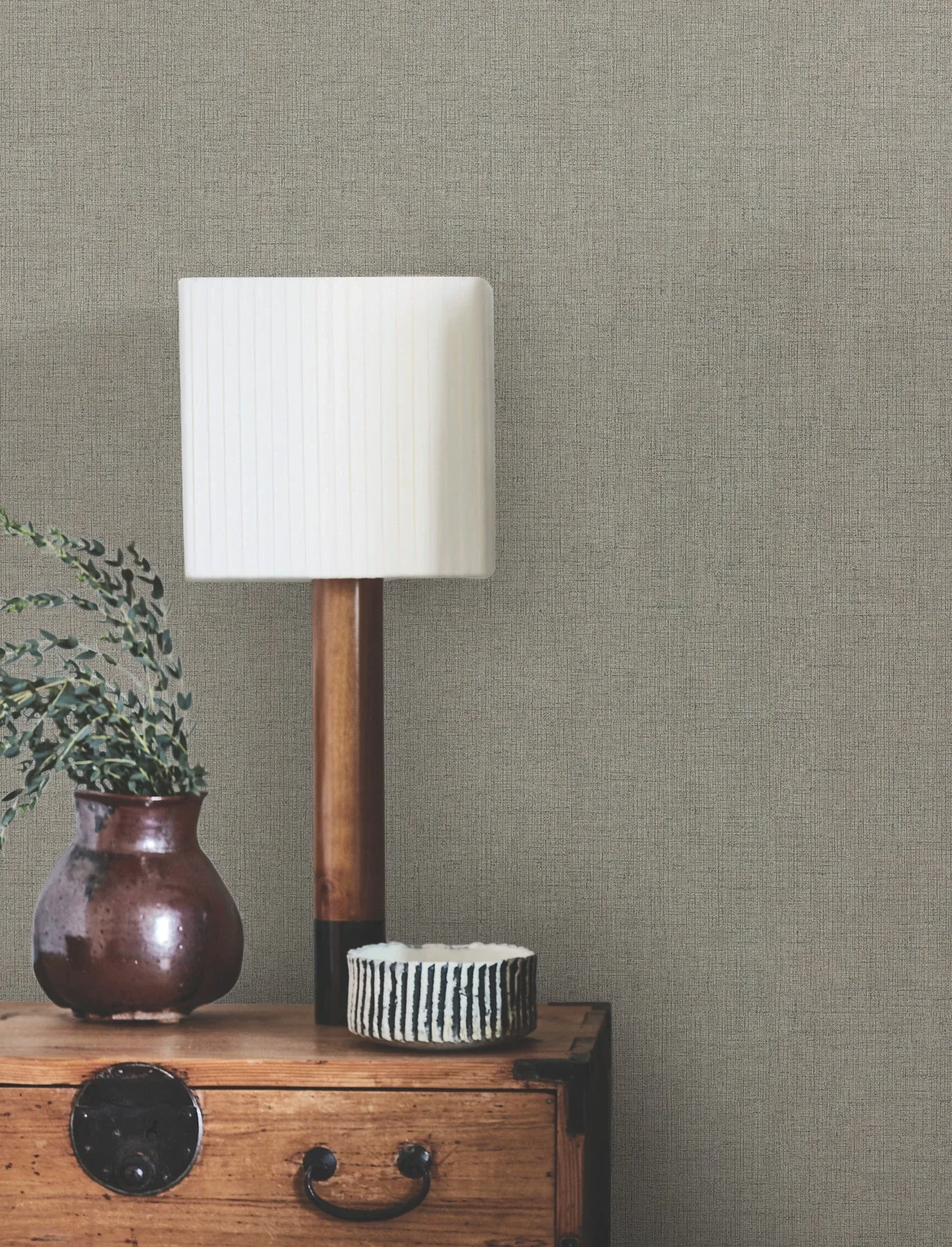 York Wallcoverings Hardy Linen Cinder Wallpaper - SKU UD2561N