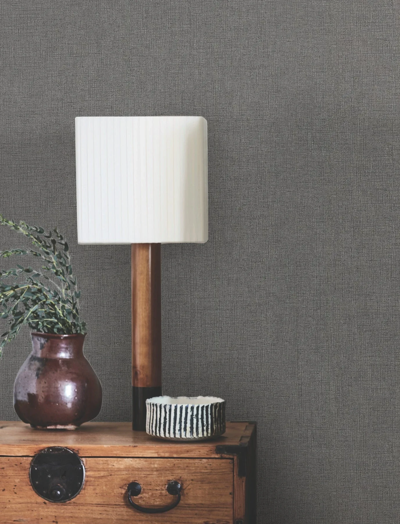 York Wallcoverings Hardy Linen Onyx Wallpaper - SKU UD2562N