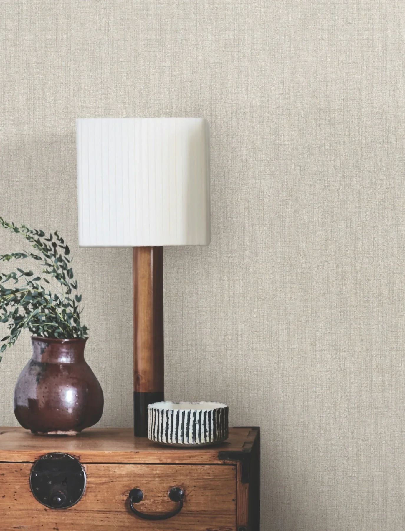 York Wallcoverings Hardy Linen Powder Sand Wallpaper - SKU UD2554N