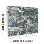 York Wallcoverings Havet Dark Blue Wallpaper - SKU MB29018