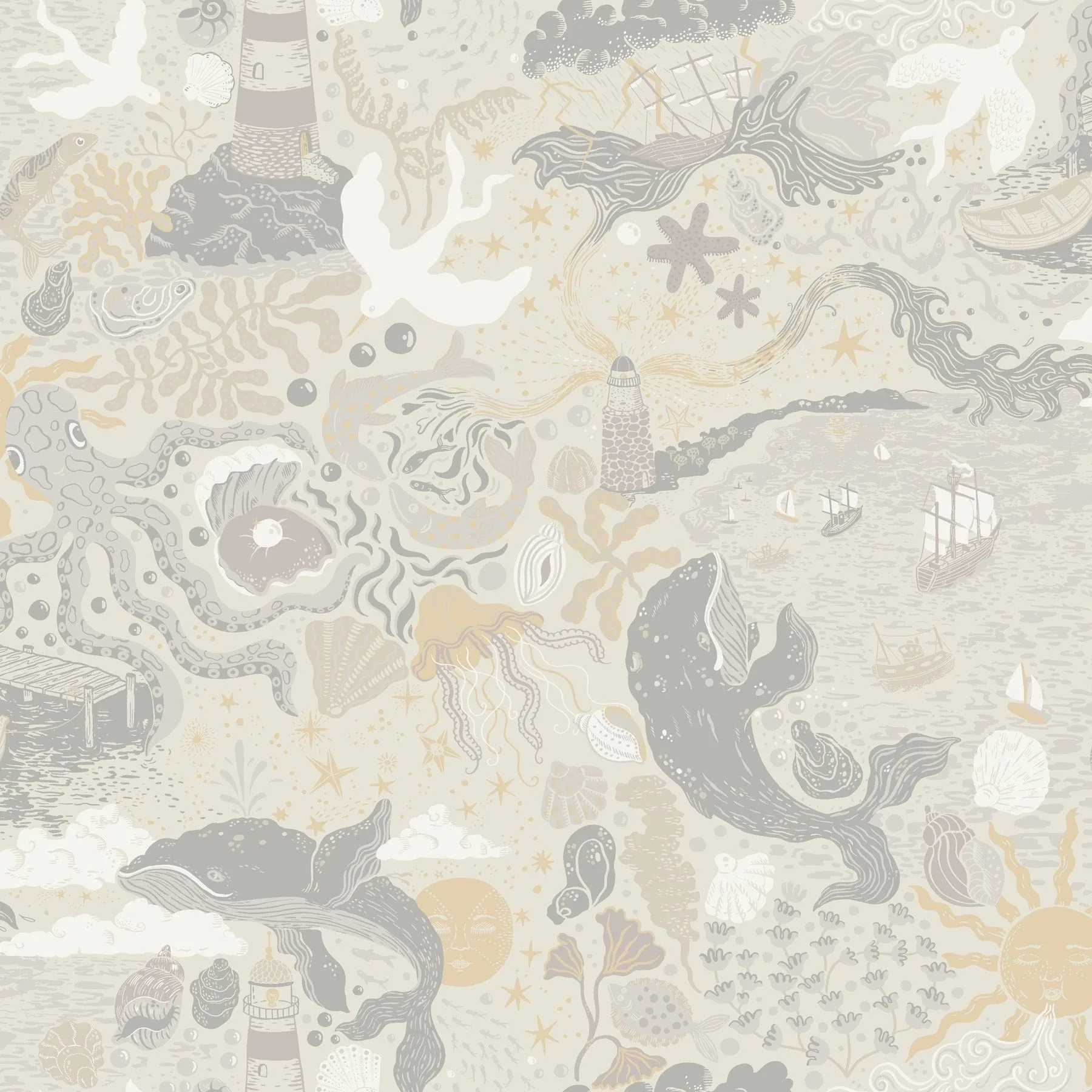 MB29016 | Havet Grey Wallpaper
