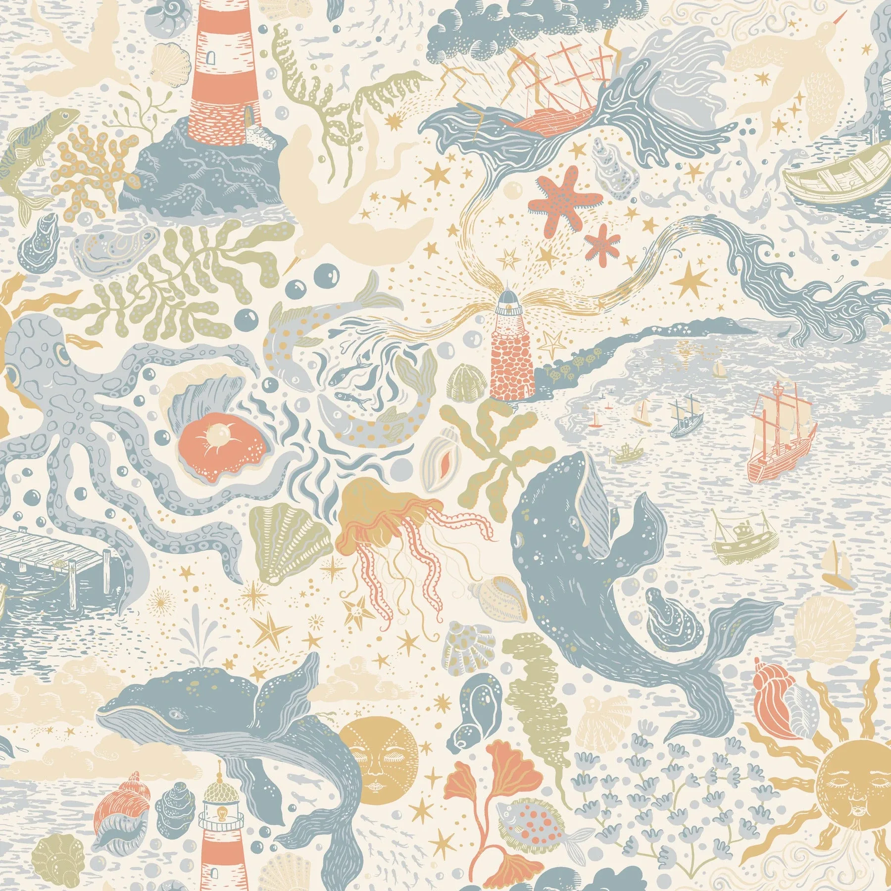 York Wallcoverings Havet Multi Wallpaper - SKU MB29015