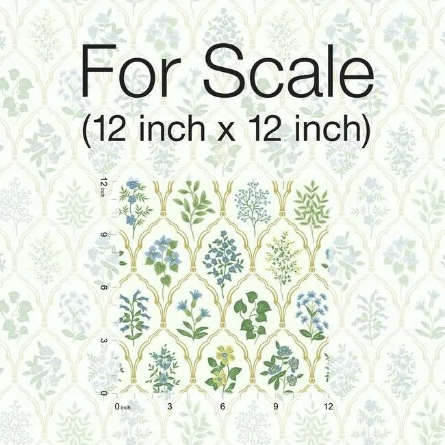 York Wallcoverings Hawthorne Blue & Green Wallpaper - SKU RI5132