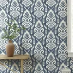 York Wallcoverings Hawthorne Ikat Blue Peel & Stick Wallpaper - SKU PSW1143RL