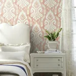 York Wallcoverings Hawthorne Ikat Coral Wallpaper - SKU TC2646