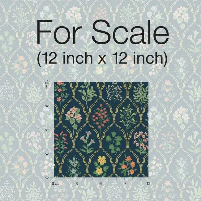 York Wallcoverings Hawthorne Navy Wallpaper - SKU RI5129