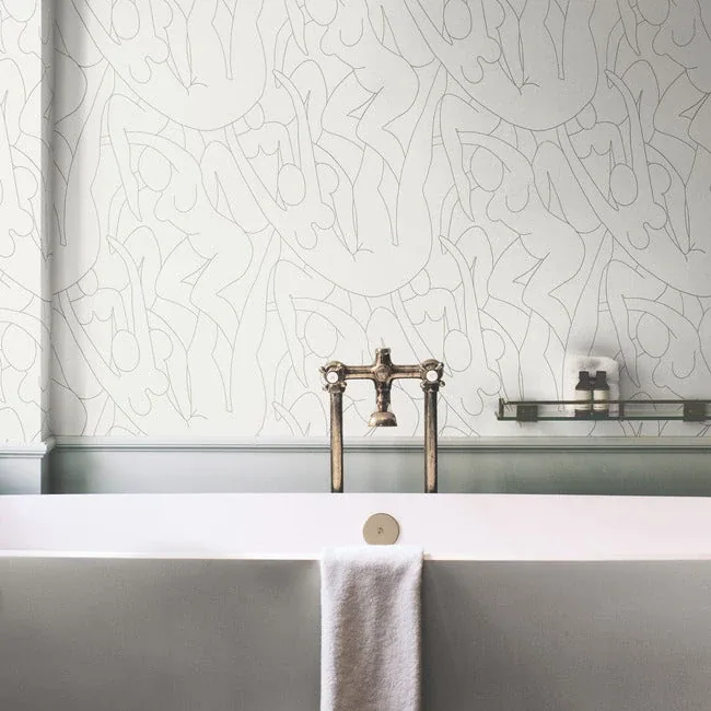 York Wallcoverings Head over Heels Beige Metallic Peel & Stick Wallpaper - SKU PSW1258RL