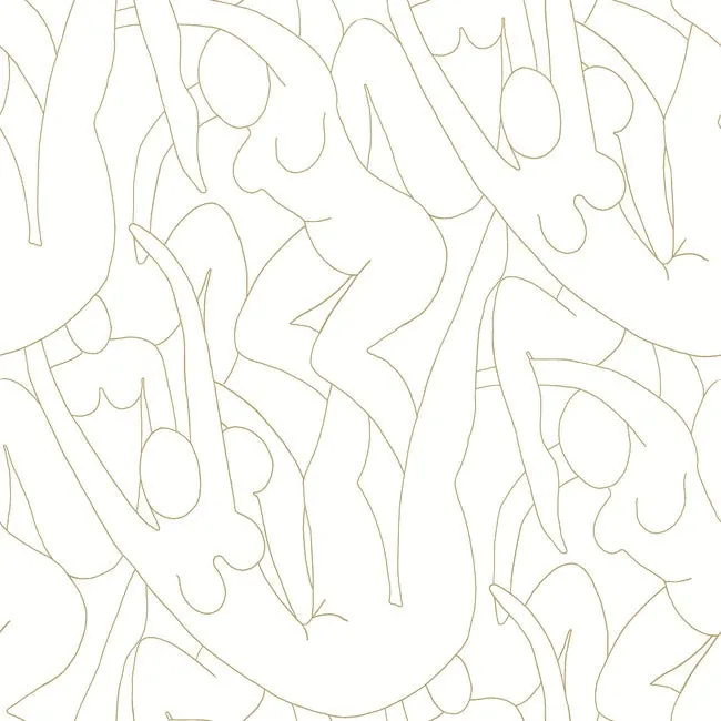 York Wallcoverings Head over Heels Gold Metallic Peel & Stick Wallpaper - SKU PSW1257RL