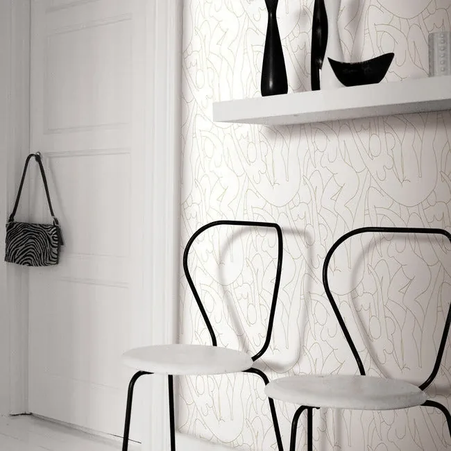 York Wallcoverings Head over Heels Gold Metallic Peel & Stick Wallpaper - SKU PSW1257RL