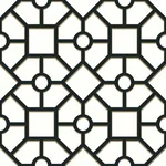 York Wallcoverings Hedgerow Trellis Black & Gold Peel & Stick Wallpaper - SKU PSW1028RL
