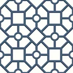 York Wallcoverings Hedgerow Trellis Navy Peel & Stick Wallpaper - SKU PSW1027RL
