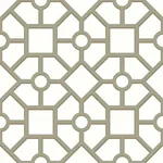 York Wallcoverings Hedgerow Trellis Taupe & Gold Peel & Stick Wallpaper - SKU PSW1026RL