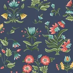 York Wallcoverings Heirloom Floral Navy Peel & Stick Wallpaper - SKU PSW1516RL