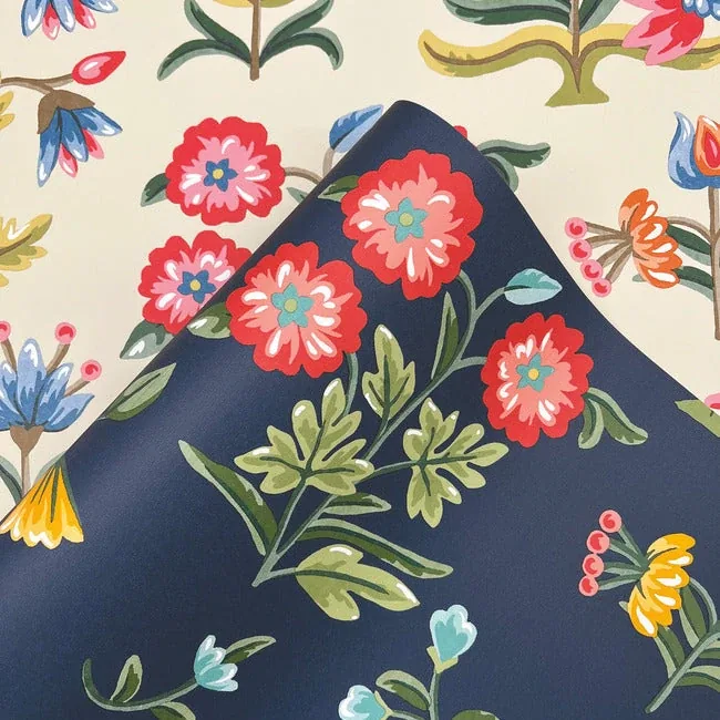 York Wallcoverings Heirloom Floral Taupe & Multi Peel & Stick Wallpaper - SKU PSW1447RL