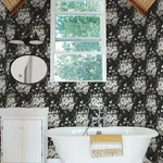 York Wallcoverings Heritage Rose Black & Grey Wallpaper - SKU FH4088