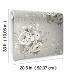 York Wallcoverings Heritage Rose Taupe Wallpaper - SKU FH4089