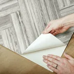 York Wallcoverings Hermosa Herringbone Grey Peel & Stick Wallpaper - SKU PSW1288RL