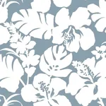 York Wallcoverings Hibiscus Arboretum Blue Wallpaper - SKU CV4440