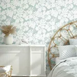 York Wallcoverings Hibiscus Arboretum Light Grey Wallpaper - SKU CV4439