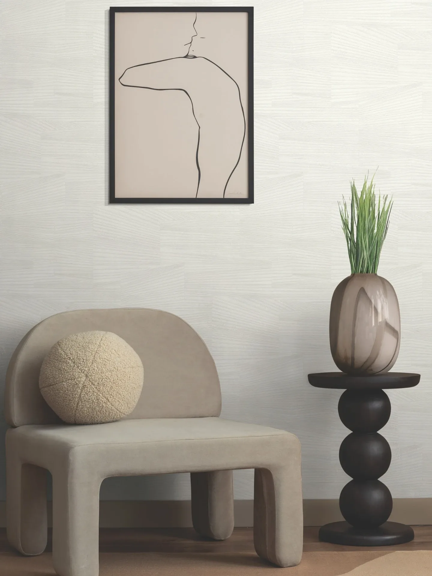 York Wallcoverings Higher Ground Geo Alabaster Wallpaper - SKU FM1033