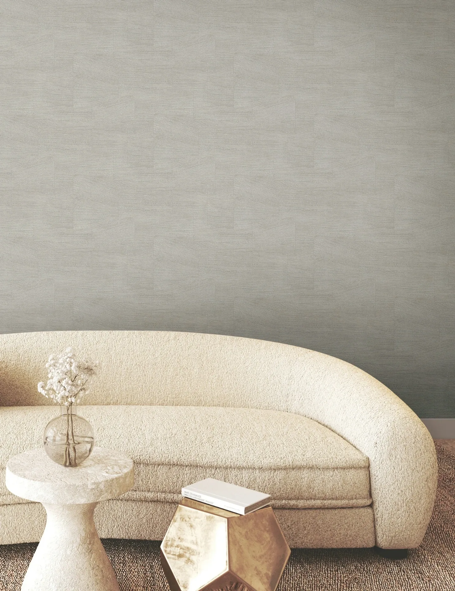 York Wallcoverings Higher Ground Geo Stone Grey Wallpaper - SKU FM1031