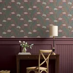 York Wallcoverings Highgrove Burgundy Wallpaper - SKU RF7506