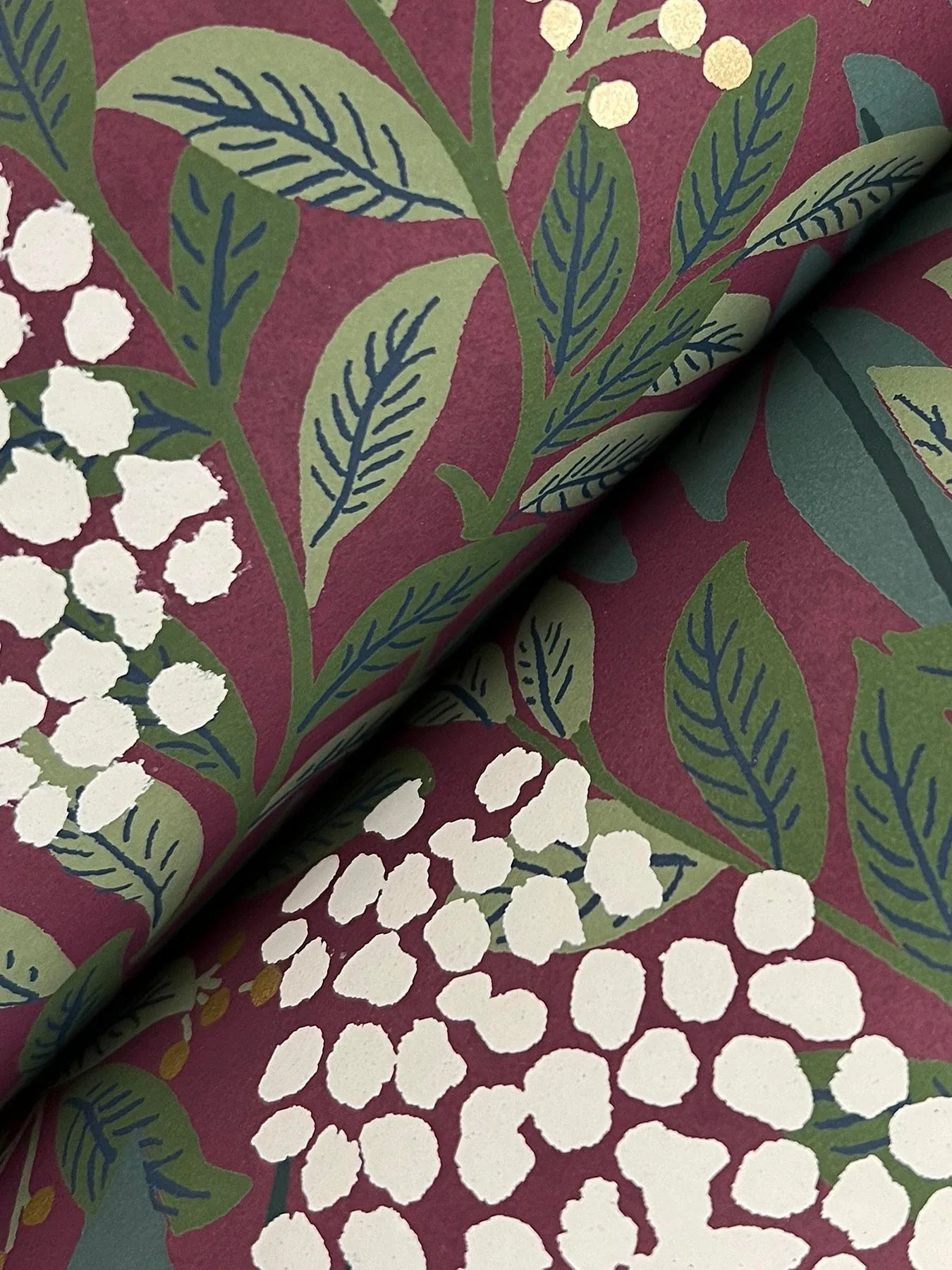 York Wallcoverings Highgrove Burgundy Wallpaper - SKU RF7506
