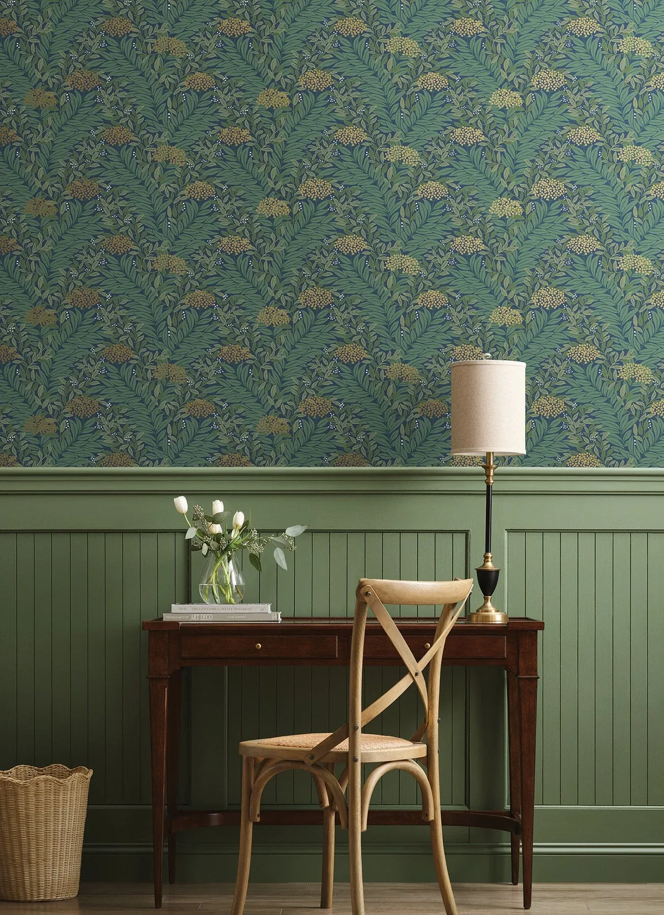 York Wallcoverings Highgrove Navy Wallpaper - SKU RF7505