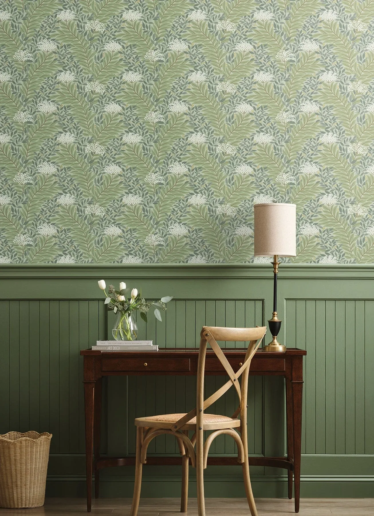York Wallcoverings Highgrove Sage Wallpaper - SKU RF7503