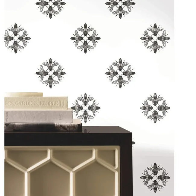 York Wallcoverings Honey Bee Gold & Black Wallpaper - SKU ON1642