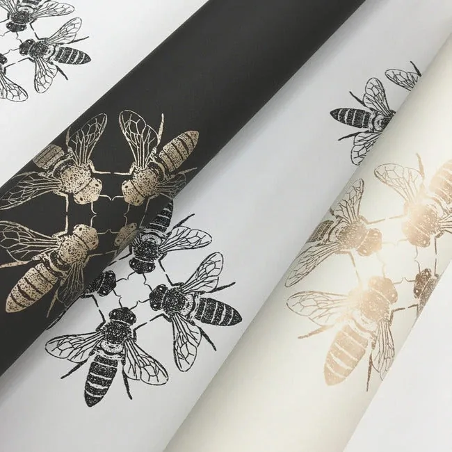 York Wallcoverings Honey Bee Gold & Cream Wallpaper - SKU ON1641
