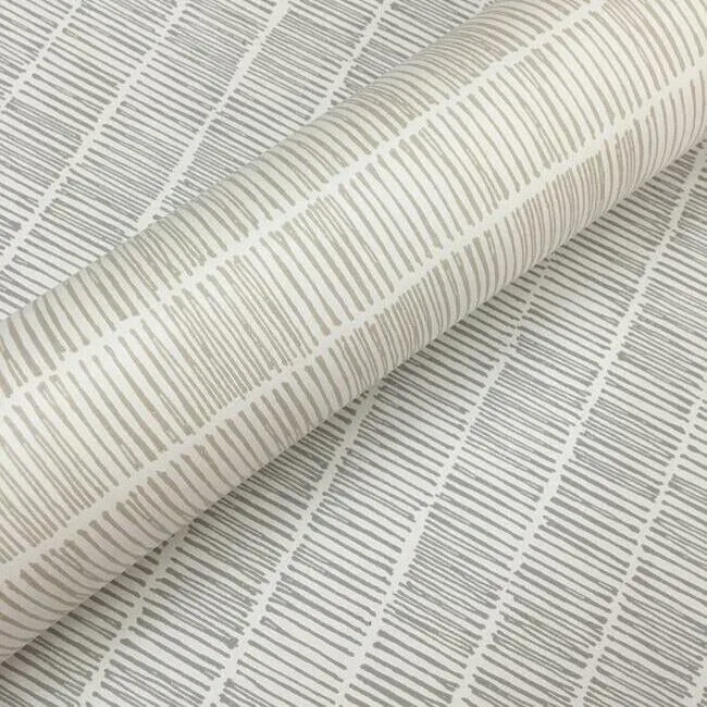 York Wallcoverings Horizontal Hash Marks Grey Wallpaper - SKU BW3811